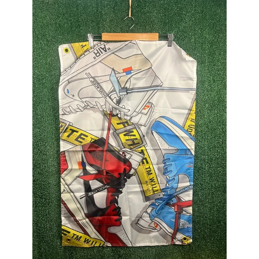 Off-White Nike Jordan 1 Sneaker Art Tapestry Banner Wall Hanging 35x23 Hypebeast